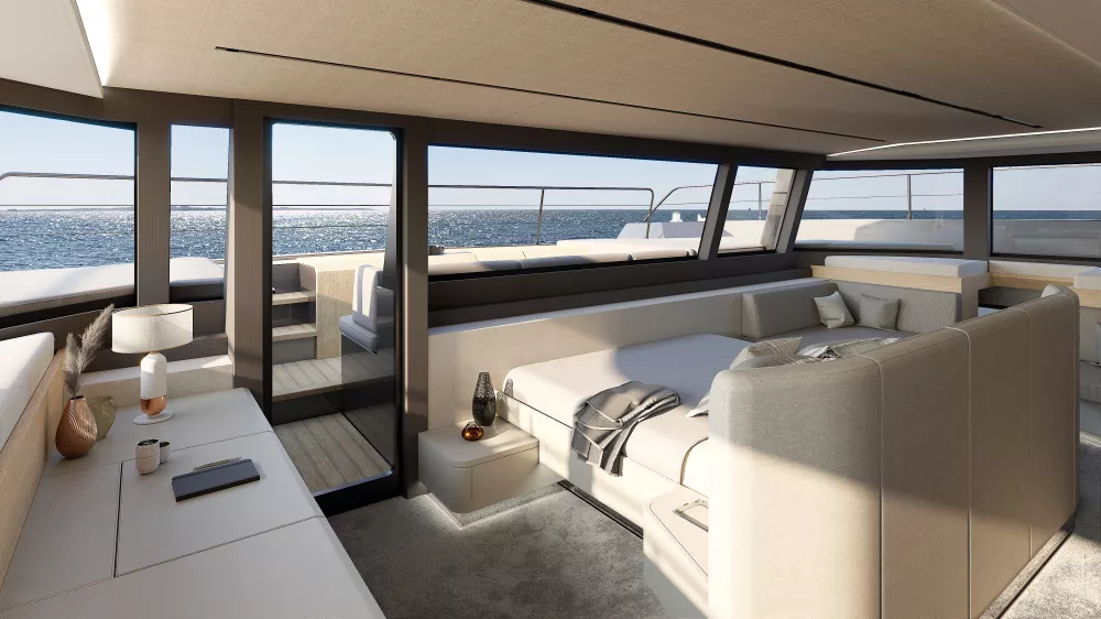 Serenity 72 Power Catamaran - Luxury Motor Yacht For Sale - Master cabin - Img 4 | C&N
